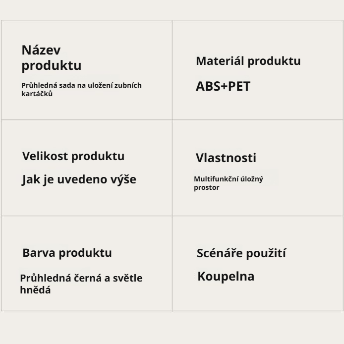 Průhledný držák na zubní kartáčky bez vrtání s kelímkem na ústní vodu