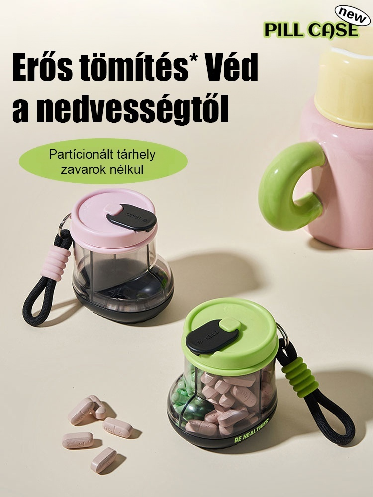 Kis csomagtartó, forgó gyógyszeres doboz