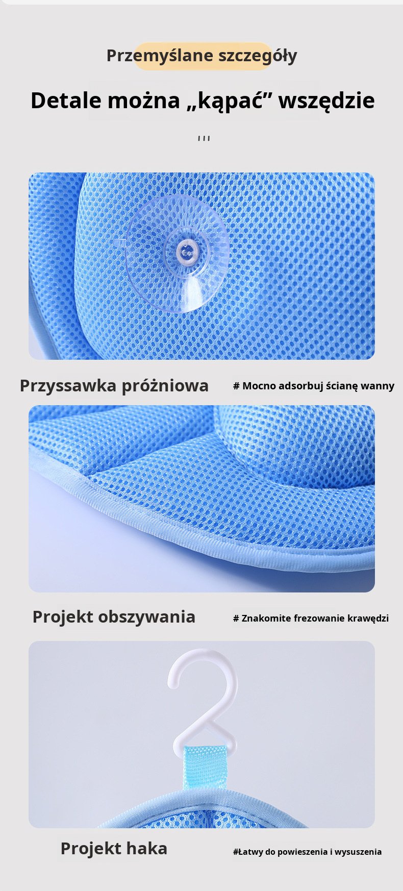 Poduszka antypoślizgowa do łazienki