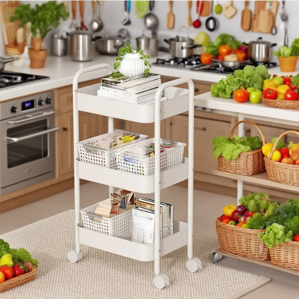 튼튼한 구조의 바닥 선반 디테일