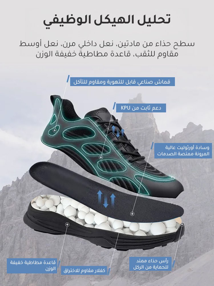 جي إس-【حائز على جوائز عالمية لأفضل أحذية خارجية】حذاء رياضي رجالي فائق الخفة وامتصاص الصدمات