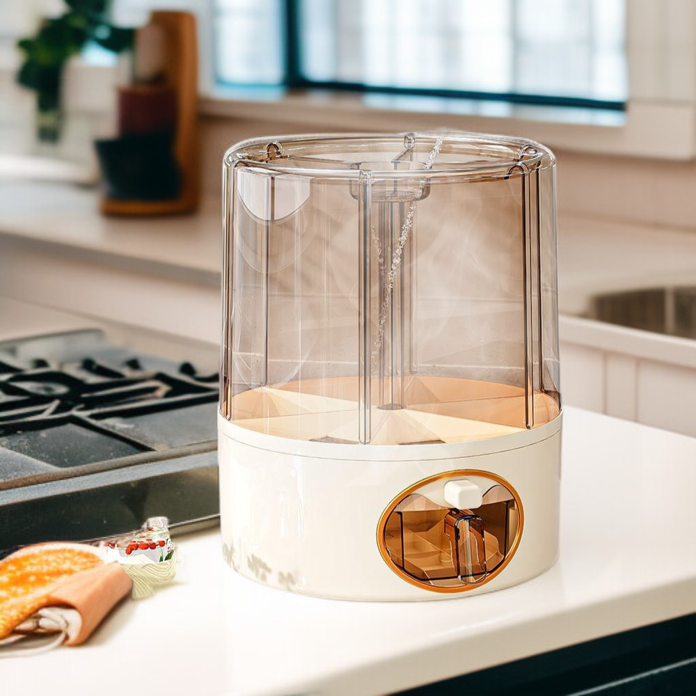 家庭用回転式穀物貯蔵バケツ