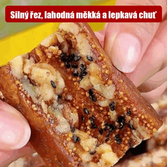 Fíkový koláč s černým sezamem a ženšenem