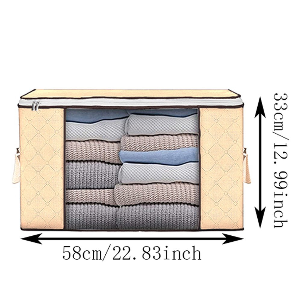 Transparent window storage bag for quick content identification