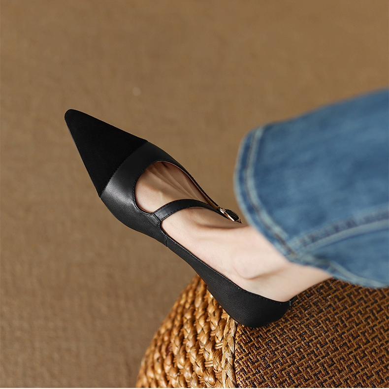 السيدات أحذية جلدية مسطحة مسطحة مع كعب