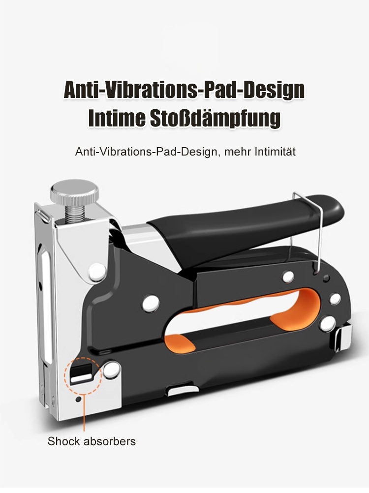 Detailaufnahme der Nagelpistole beim Nageln