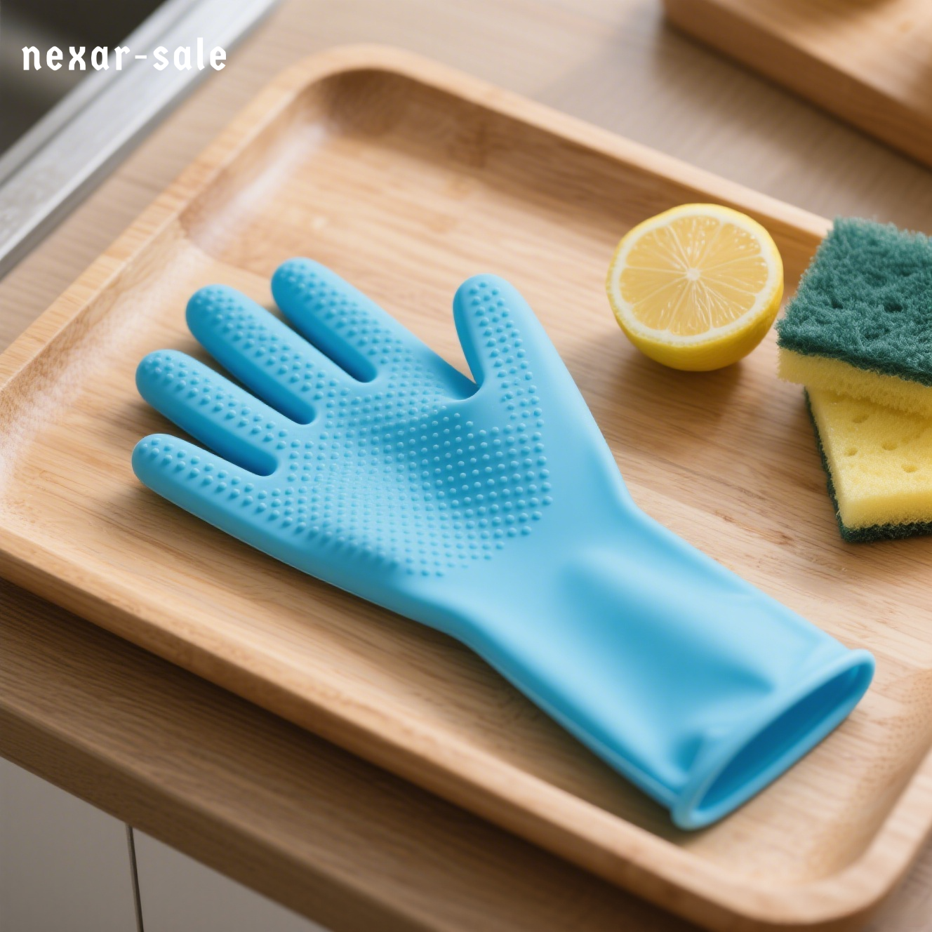 Verlängerte Latex-Küchenhandschuhe – 5 Paar, extra lang