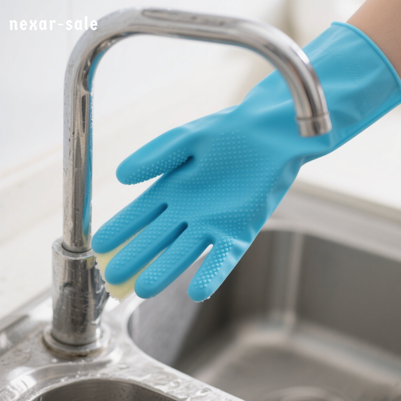 Verlängerte Latex-Küchenhandschuhe (5 Paar)