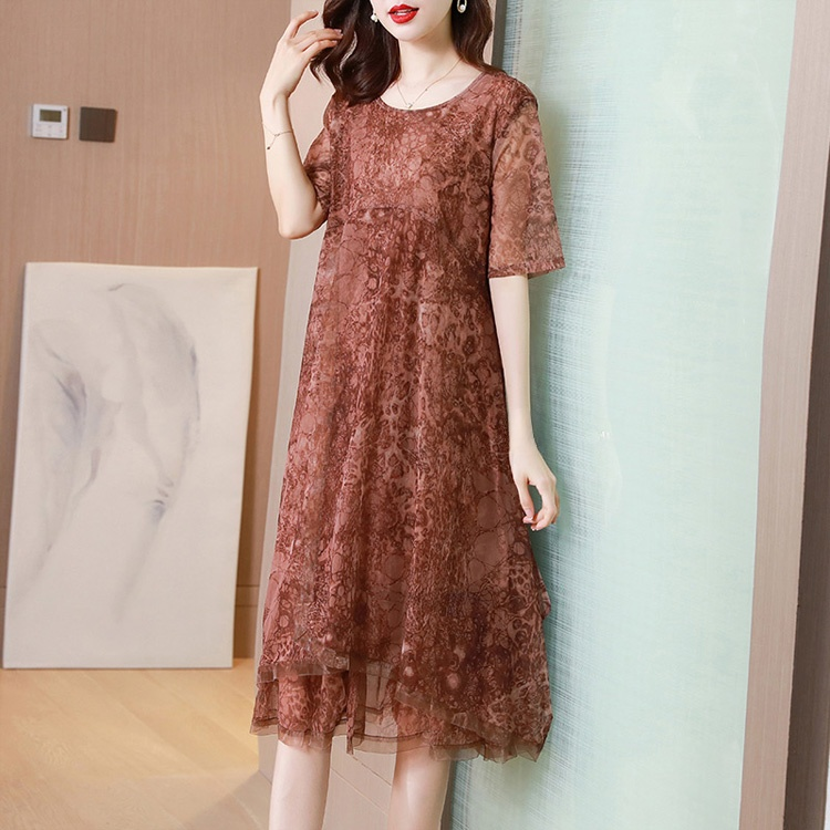 【レディース・ルーズワンピース】超軽量シフォン素材、風になびく優雅なシルエット