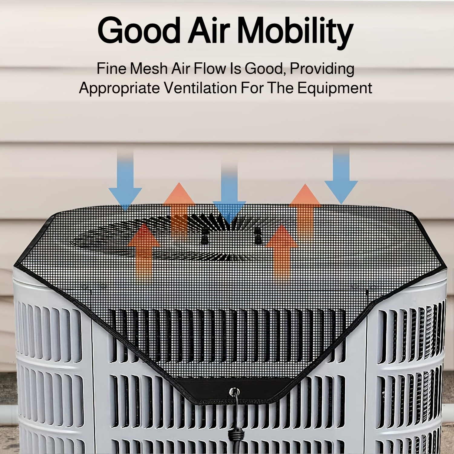 Protective mesh net for outdoor air conditioner