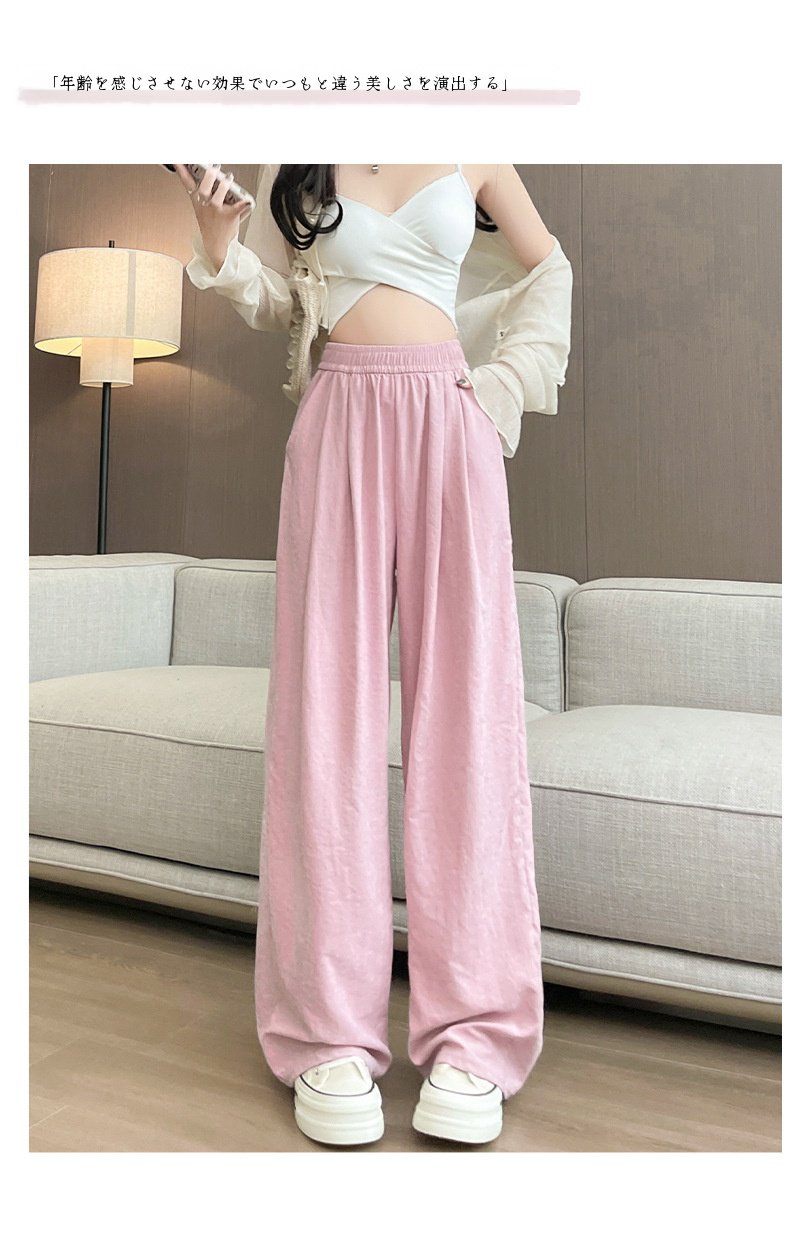 軽やかで快適な女性用ワイドレッグパンツ