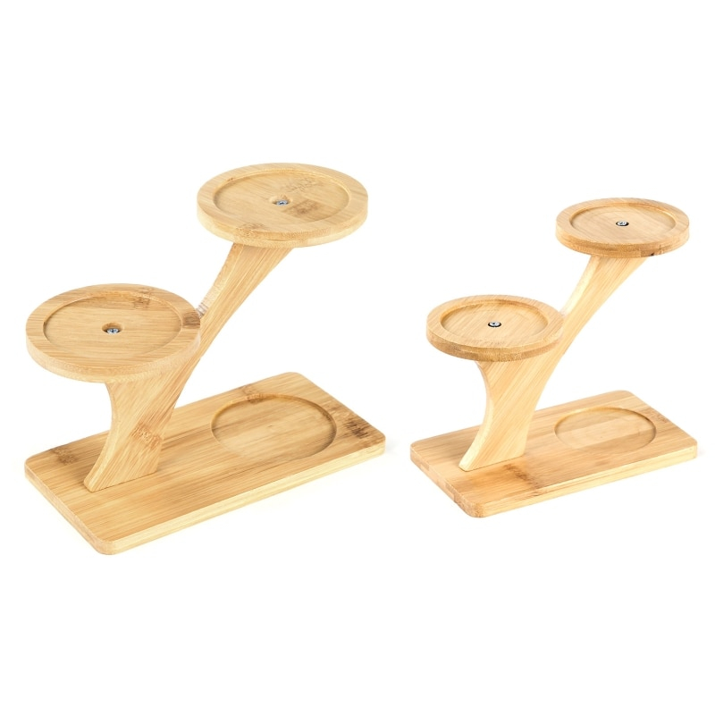 Zahradní keramický květináč na sukulenty s bambusovým podtáckem