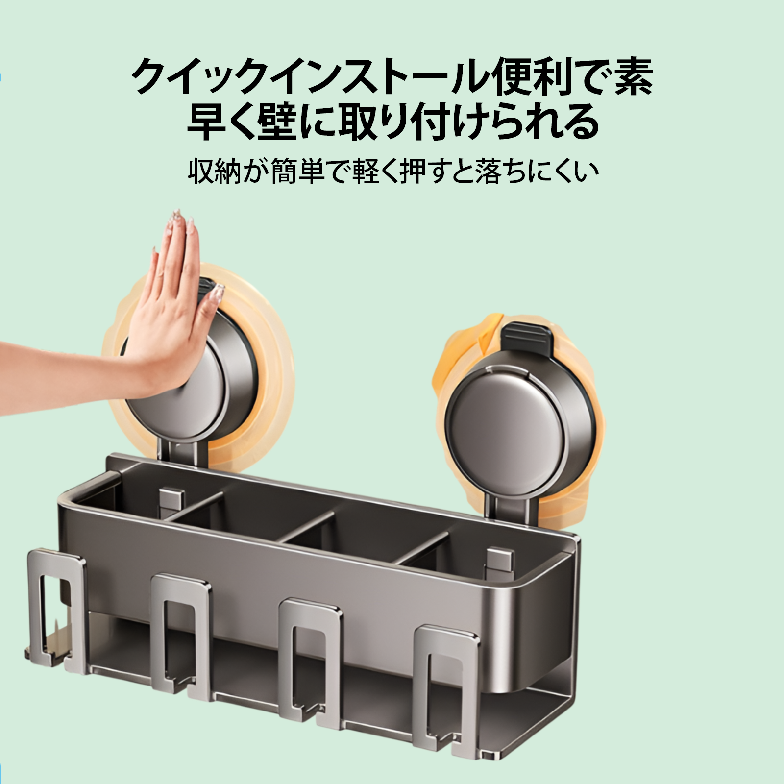 家庭用バスルーム吸盤歯ブラシとカップ収納ラックパンチフリー壁掛け洗面台マウスウォッシュカップ収納アーティファクト