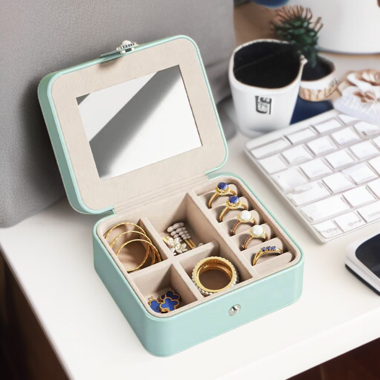 ジュエリーボックス レトロジュエリー収納ボックス 高級 絶妙 ネックレス イヤリング リング 小型 ポータブル ジュエリー 旅行