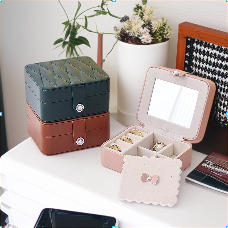 ジュエリーボックス レトロジュエリー収納ボックス 高級 絶妙 ネックレス イヤリング リング 小型 ポータブル ジュエリー 旅行