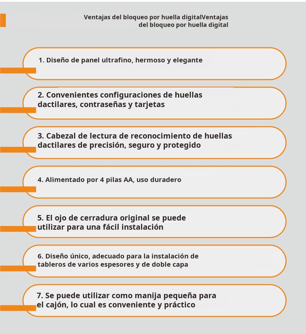 Cerradura digital con apertura por huella dactilar y código