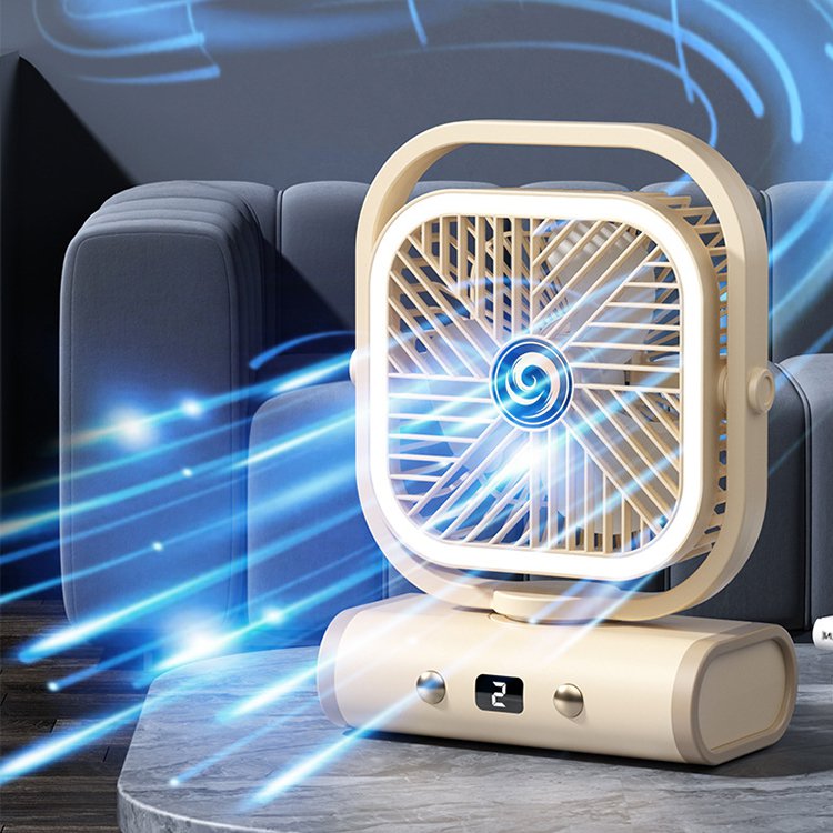 FiveSpeed Automatic Digital Display Mini Portable Fan