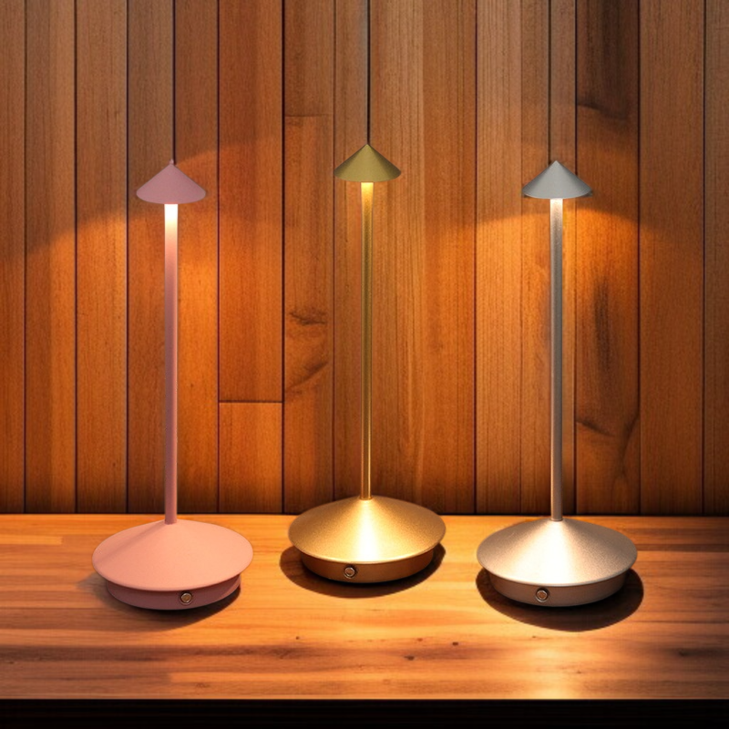 Lámpara LED moderna para decoración del hogar, luz nocturna de seta creativa de aluminio simple, lám