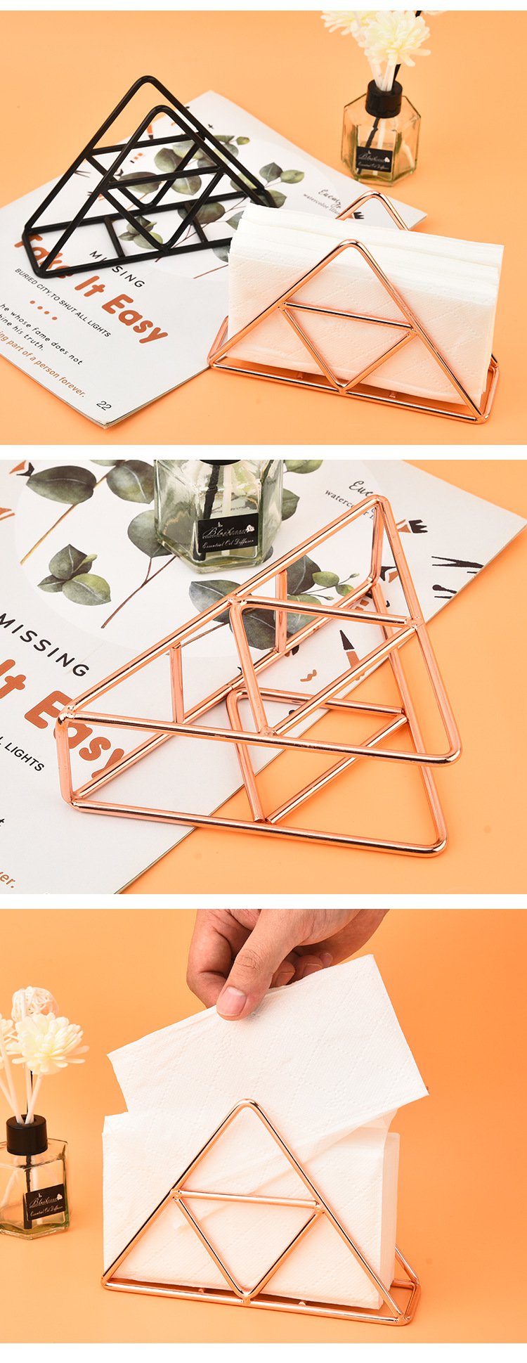 Dekorativer Metallhalter für Servietten im Esszimmer