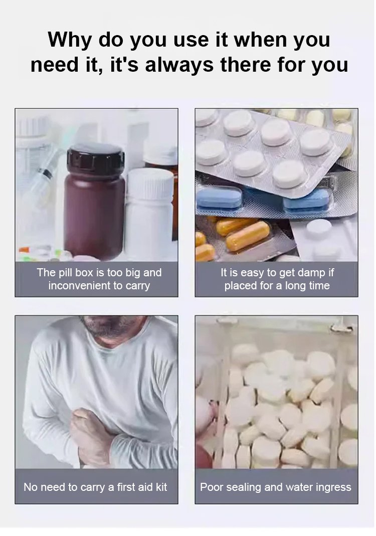 Baifu mini pill case attached to keys