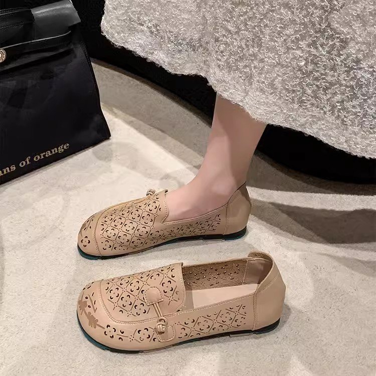 여성 소프트 가죽 로퍼 