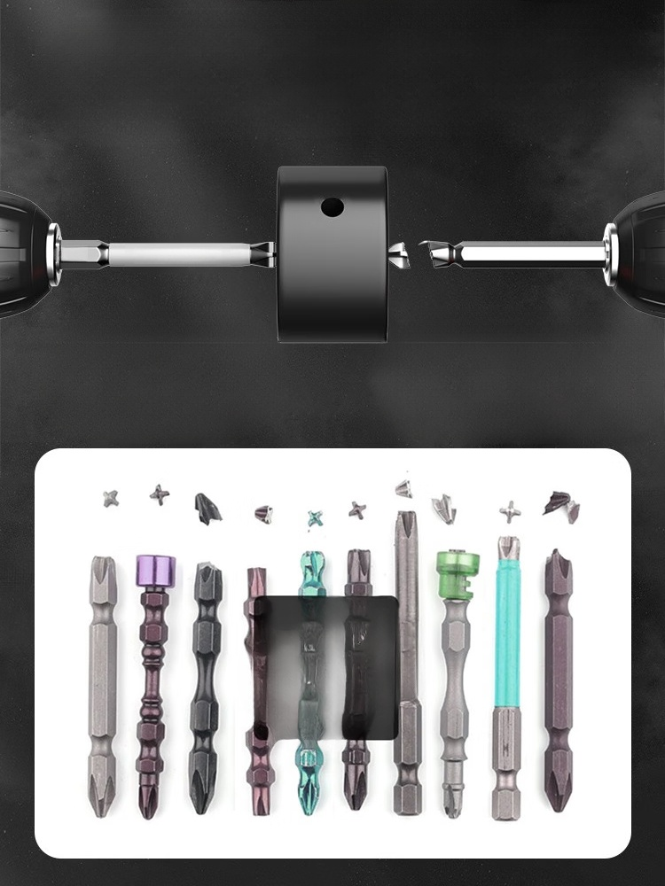 Stark magnetische, rutschfeste und stoßfeste Bit-Set.