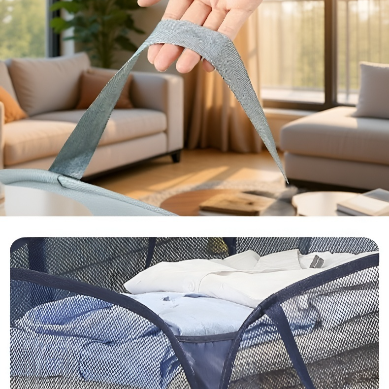 Gran Cesto de Ropa Sucia de 90L Plegable