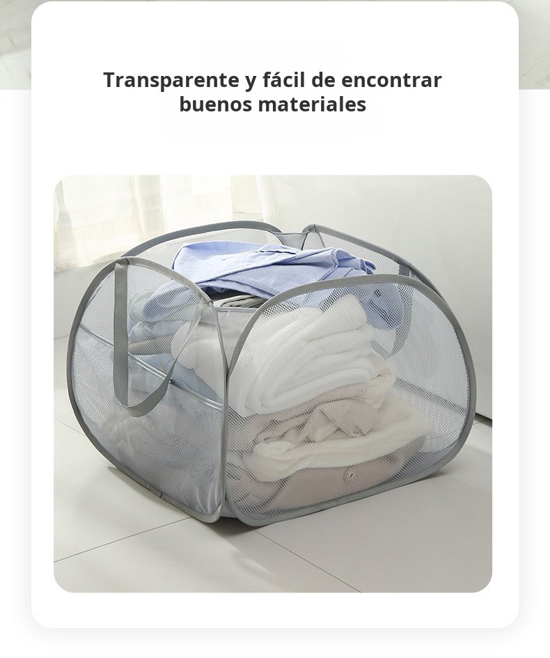 Cesta de ropa sucia de 90L con diseño moderno y práctico