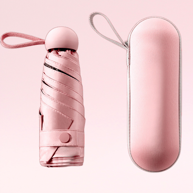 ร่มแคปซูล ลด 50% กล่องใส่แว่นตา ร่มกันแดดขนาดเล็ก น้ำหนักเบาพิเศษ