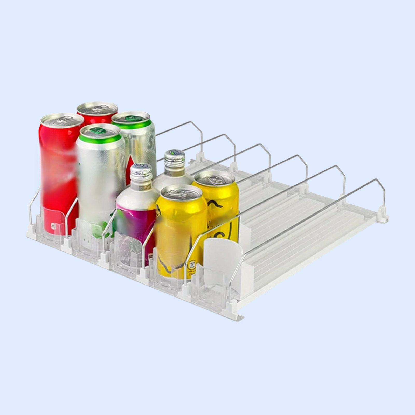 1 Stück Kühlschrank-Dosenhalter, automatischer Getränkedosenspender, Vorratskammer-Organizer