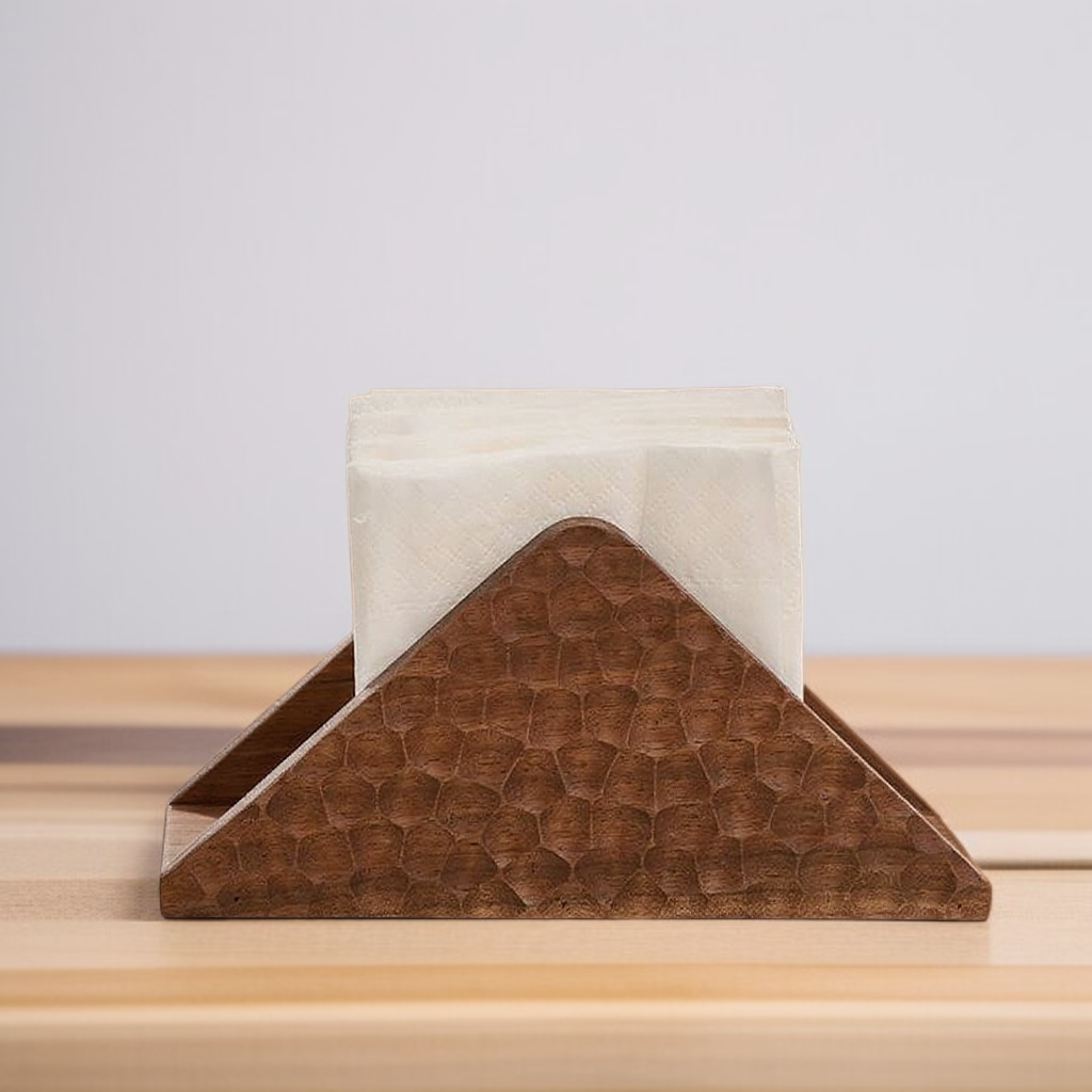 實木三角形餐巾紙收納架