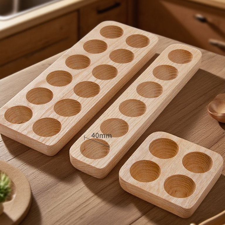 ナチュラルなデザインの卵ストッカー