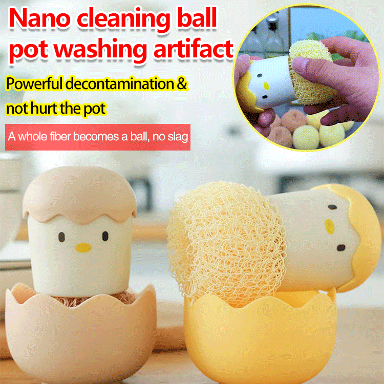 Creative Eggshell Chicken Fiber Cleaning Brush