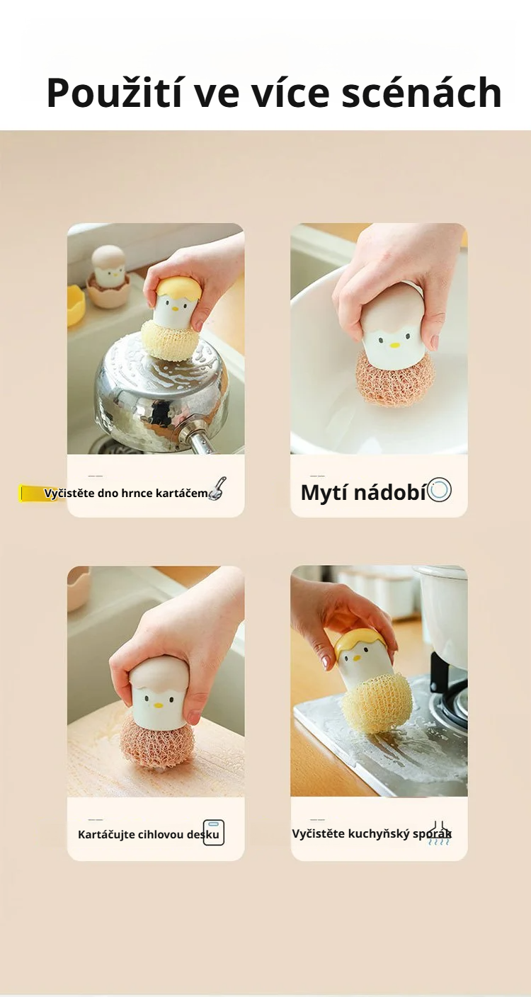 Designová vláknová koule na čištění