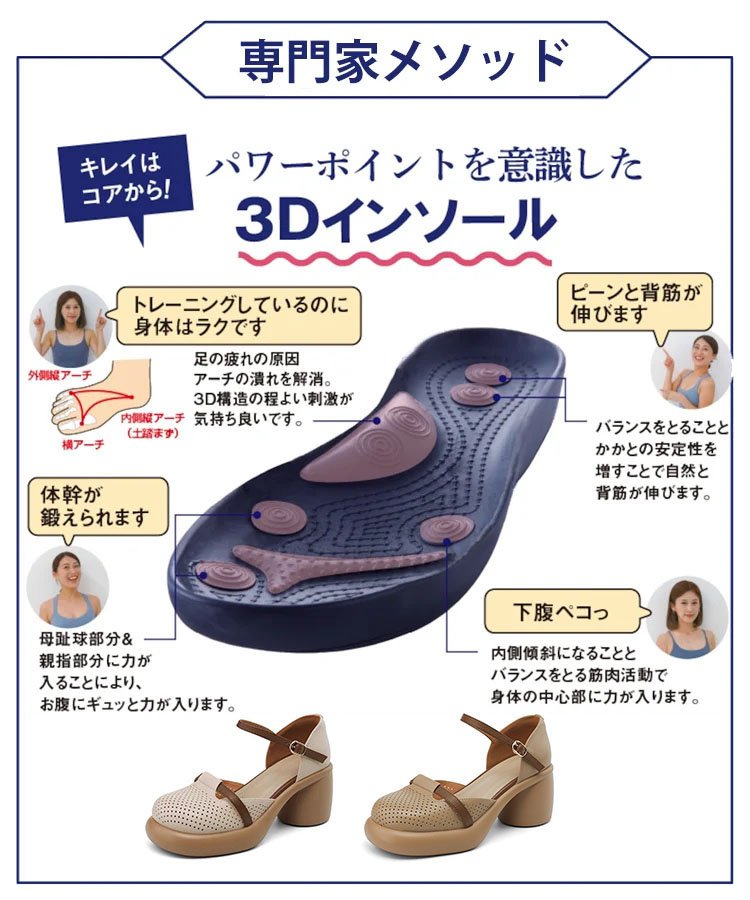 【人気新商品】ヴィンテージ太ヒールサンダル