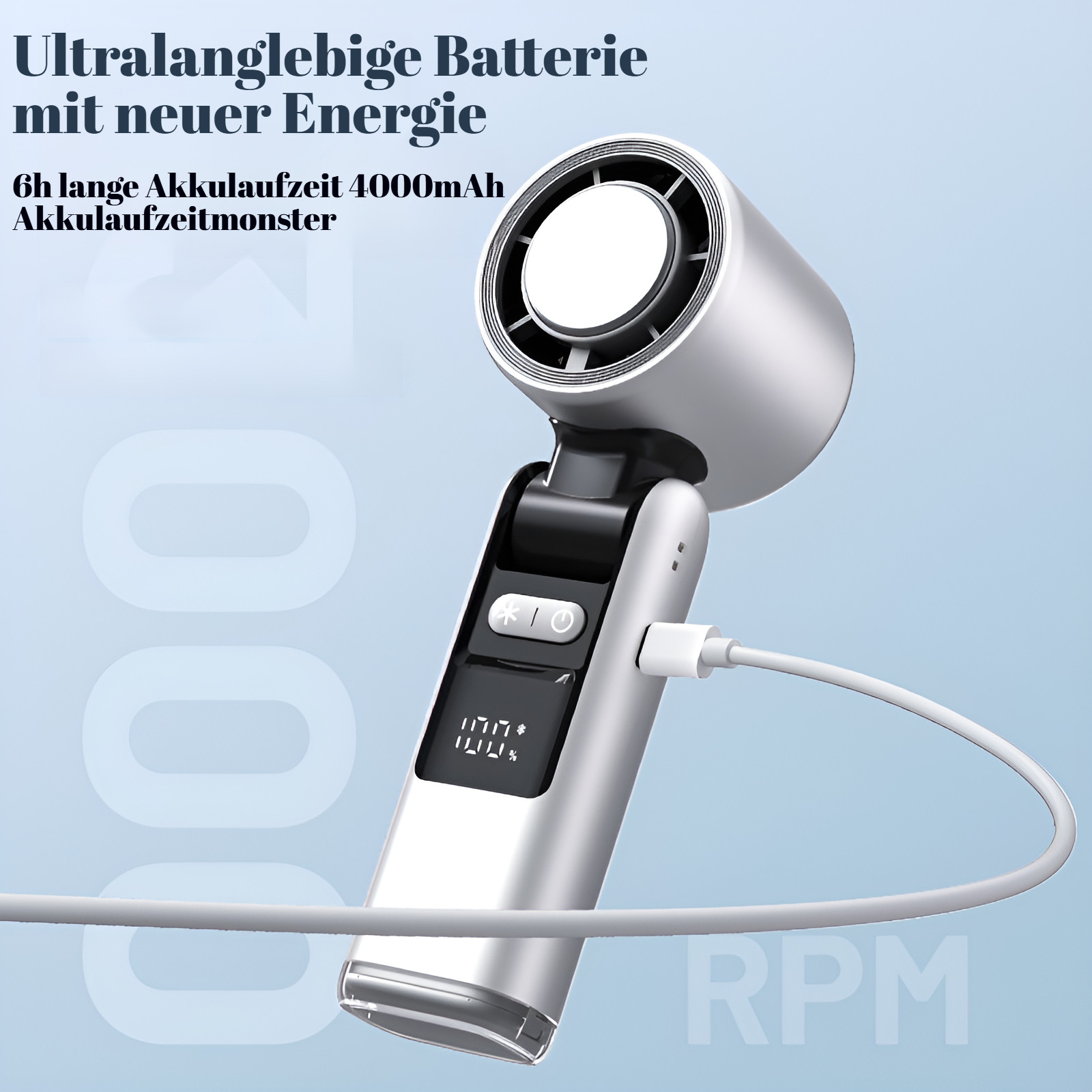 Tragbarer Ventilator mit innovativer Eiskühlung