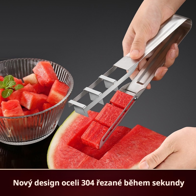 Snadno čistitelný kráječ na meloun, kráječ ovoce, kostkovač, nepoškrábe se snadno