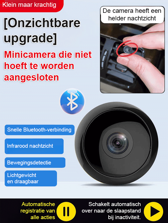 【Geüpgradeerde ultra-onzichtbare】draadloze camera