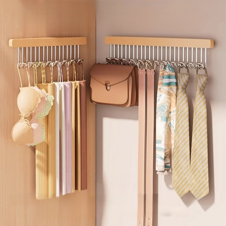 可折疊伸縮內衣衣架抽拉式掛架晾衣架家用衣櫃內衣背心吊帶晾衣桿