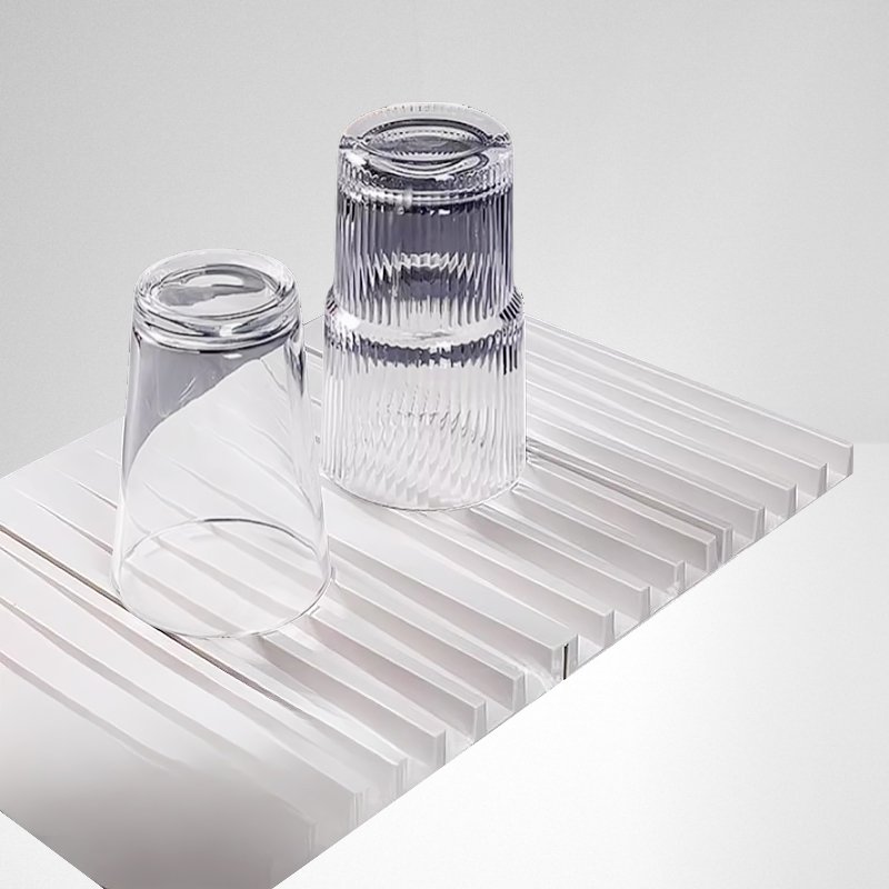 可折疊矽膠斜坡水槽瀝水墊