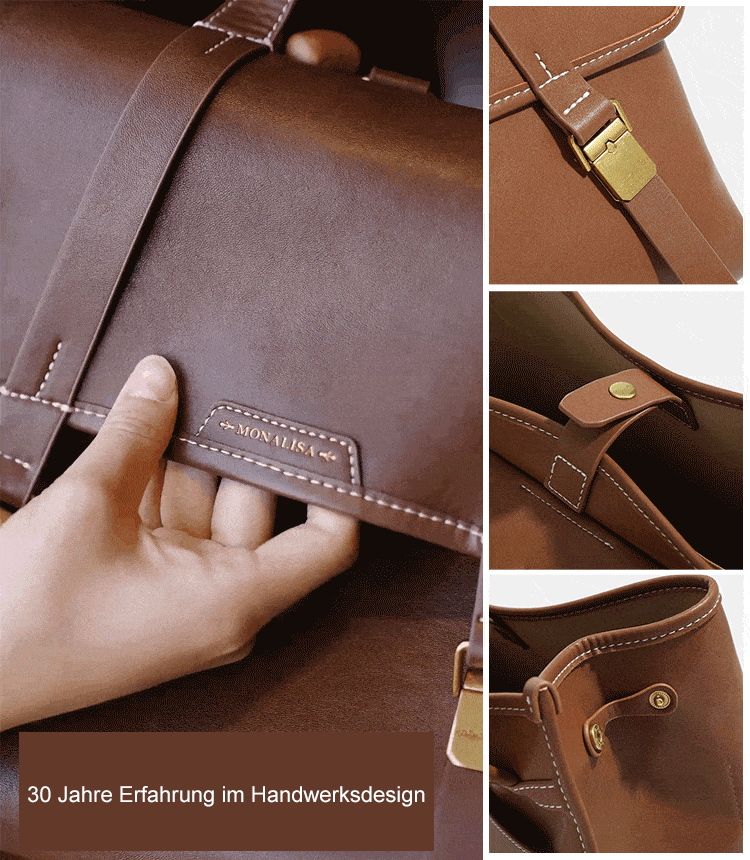 Rucksack aus pflanzlich gegerbtem Rindsleder mit großer Kapazität