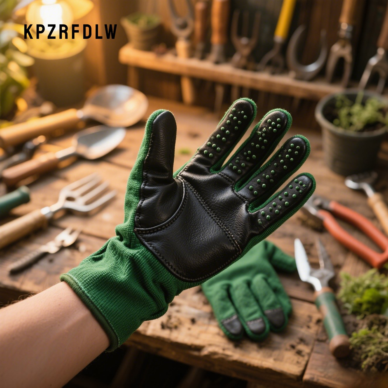 耐久性に優れた園芸用手袋のアップ
