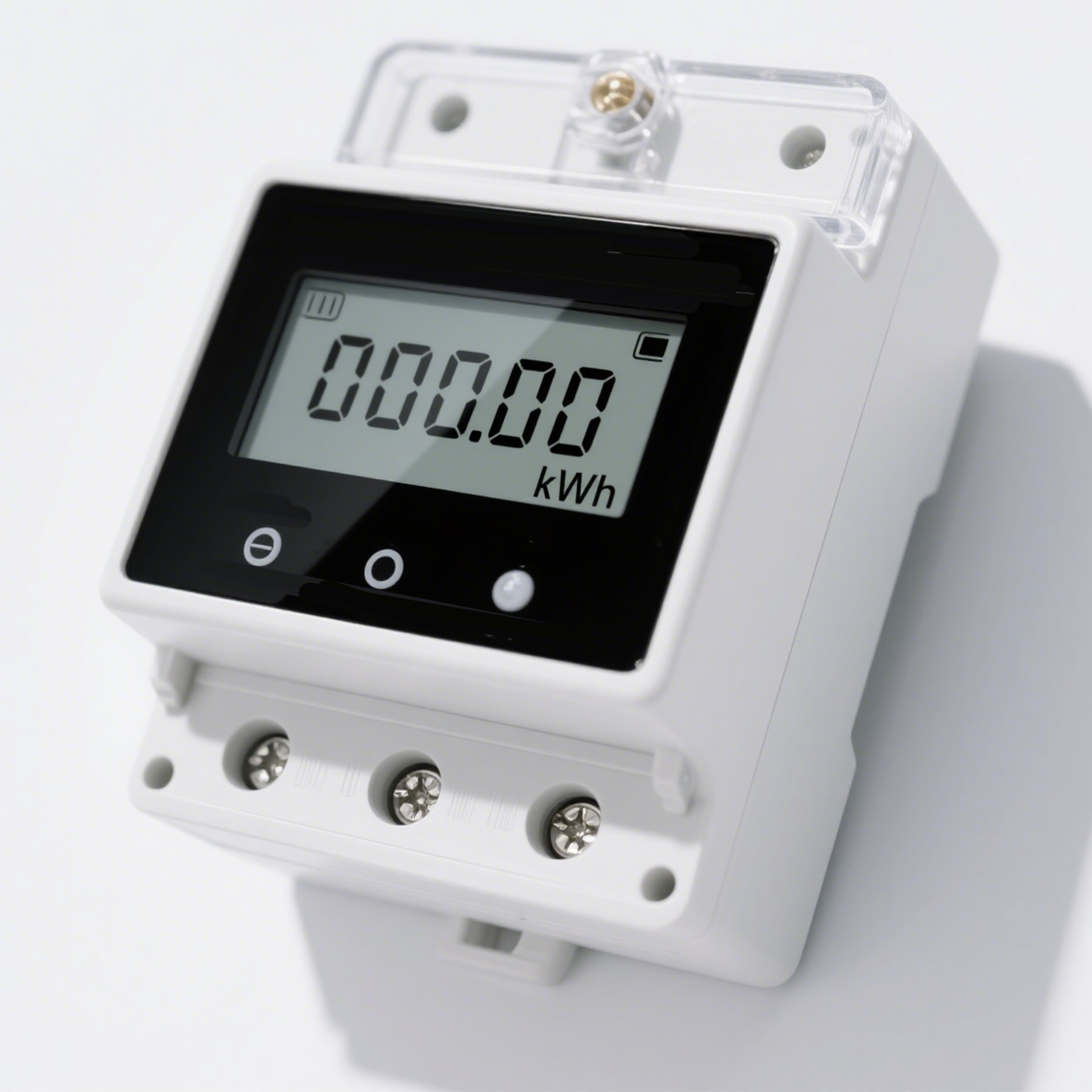 흰색 ABS 전기 계량기 케이스 측면 모습