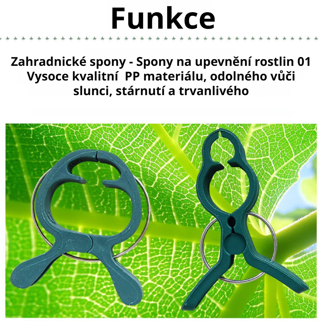Zahradnické plastové sponky