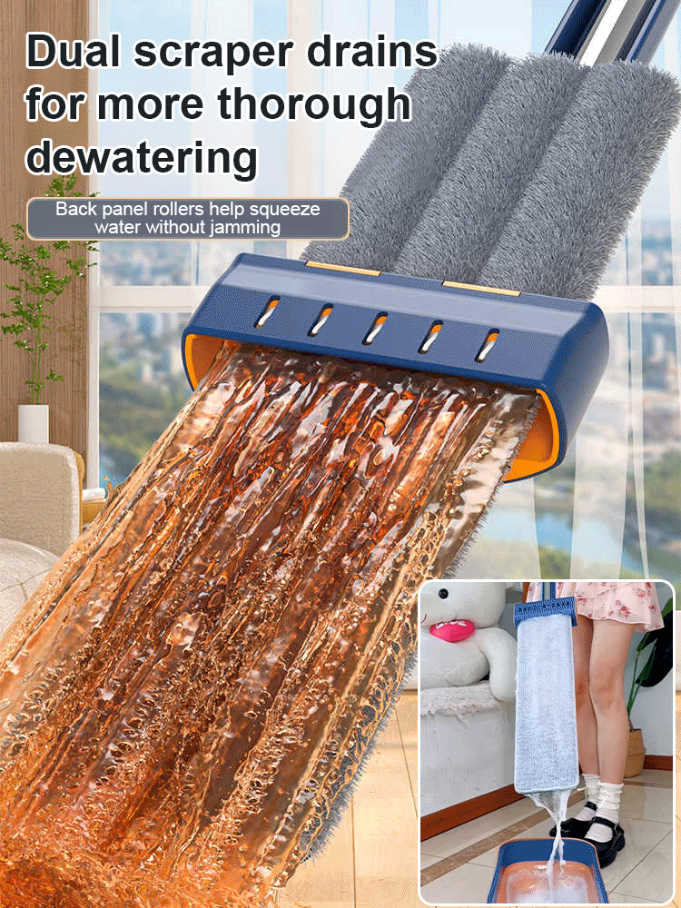 [Wash and dry two in one, truly hands-free] Lazy mopping tool
