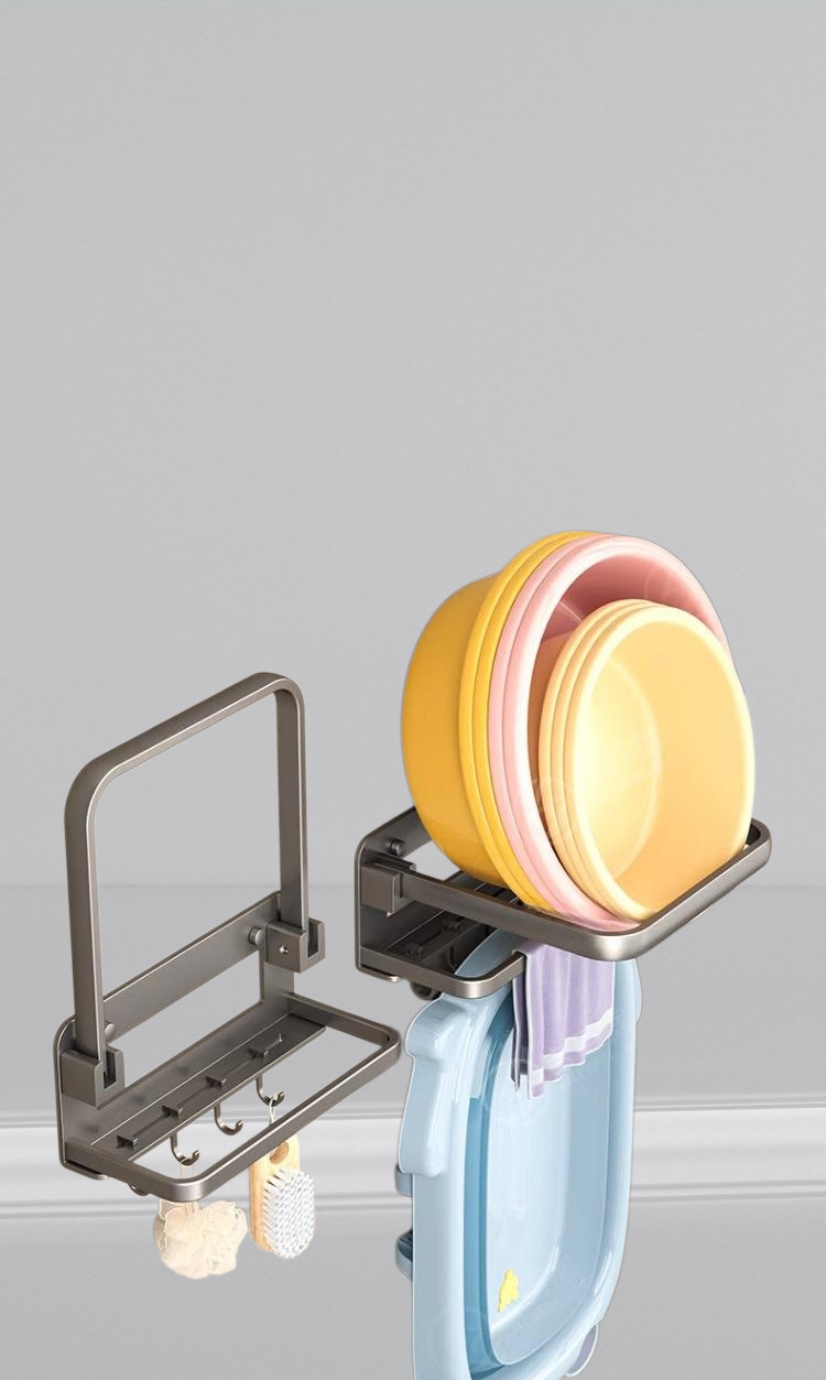 Praktický koupelnový držák na umyvadlo bez vrtání