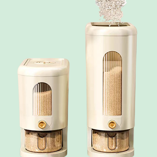 가정용 압착식 대용량 밀가루 수납통 밀폐방충방습장미통 자동 쌀통