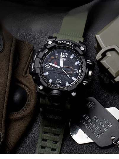 電子時計  機能抜群  昼間・夜間LEDモデル  50メートル防水  10color