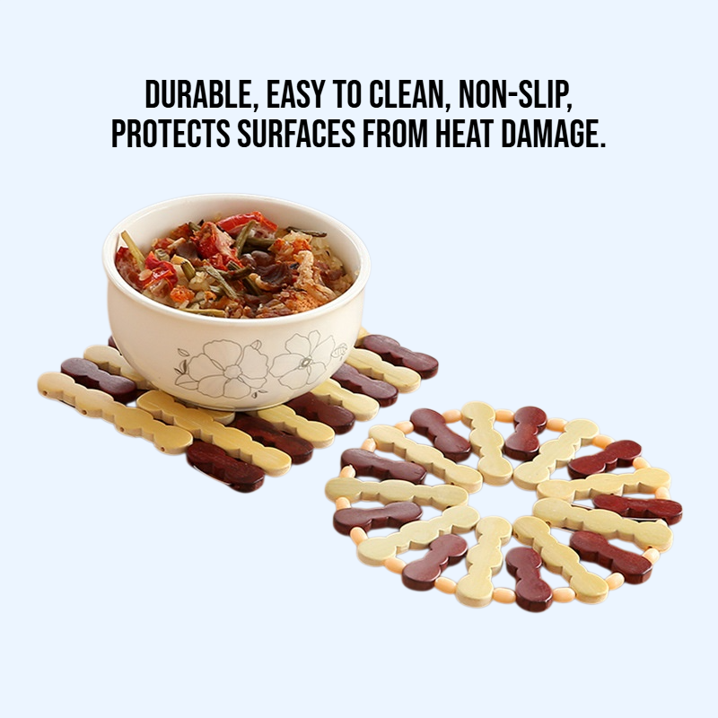 Household bamboo insulation and heat-resistant pad