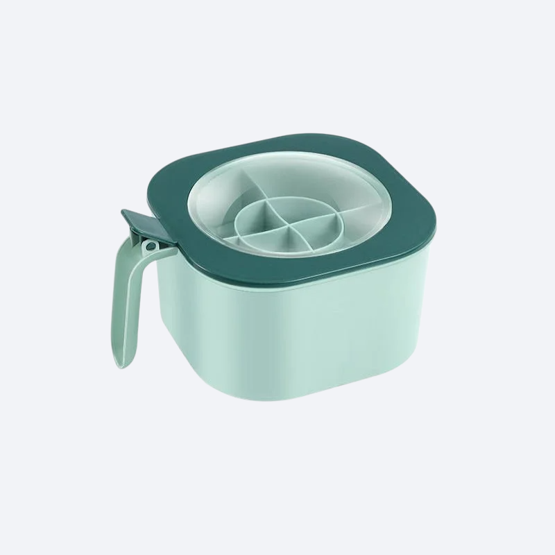 キッチン4段一体蓋付き調味料入れ